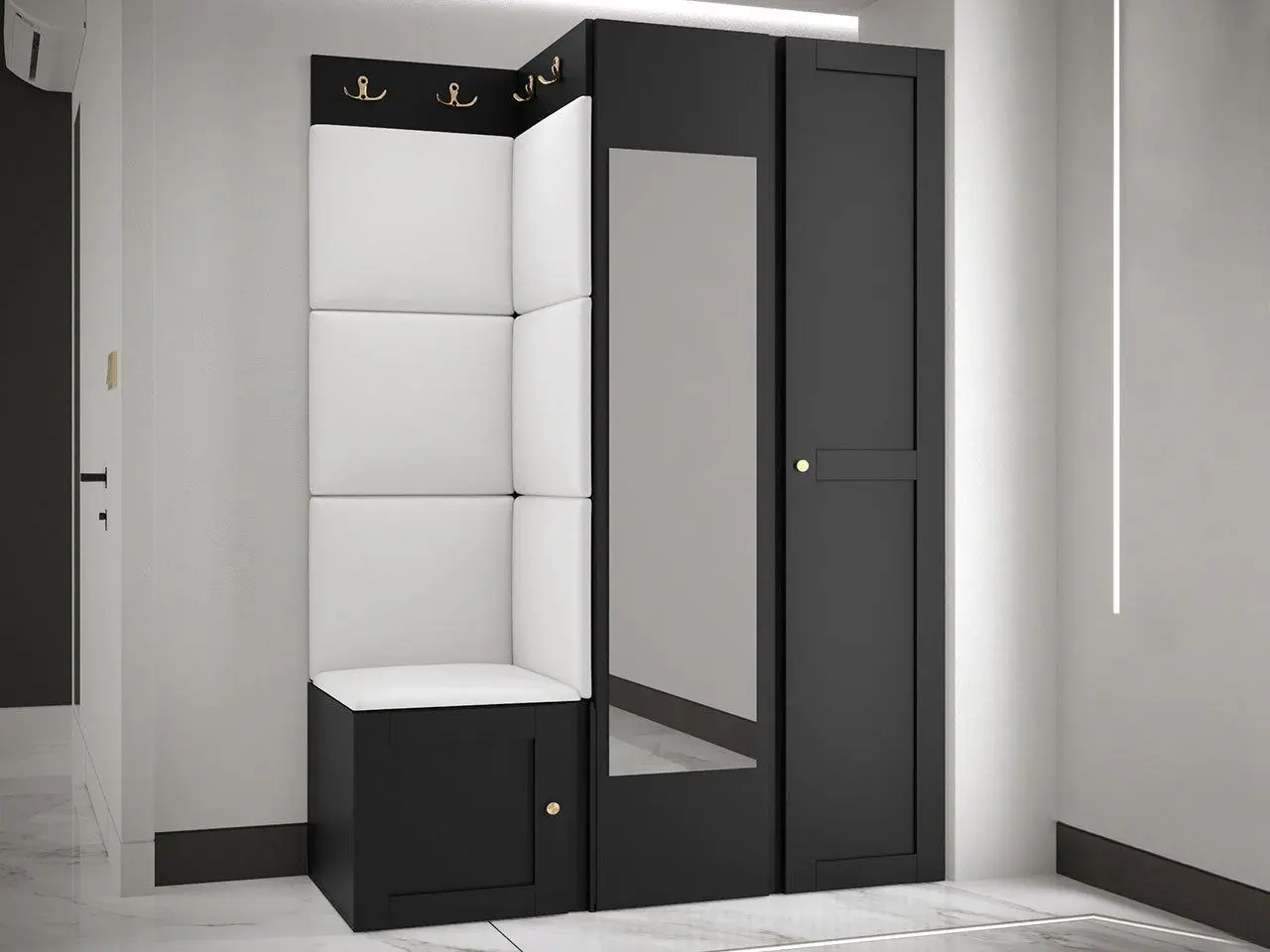 Antreu de colt Mirjan24 Terospito/Orion XXIV (Black/White) - 7