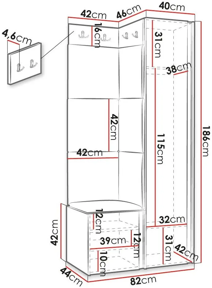 Antreu de colt Mirjan24 Terospito/Orion XXV (White/Mint) - 8