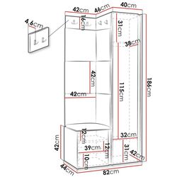 Прихожая угловая Mirjan24 Towiro Slim/Orion Ryfel Slim XXV Manila 32 (Black/Orange) Thumb