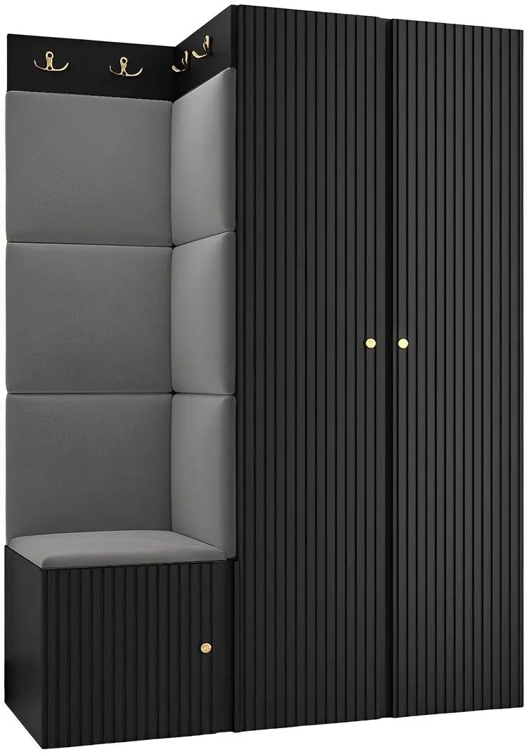 Прихожая угловая Mirjan24 Towiro Slim/Orion XXIII (Black/Gray)