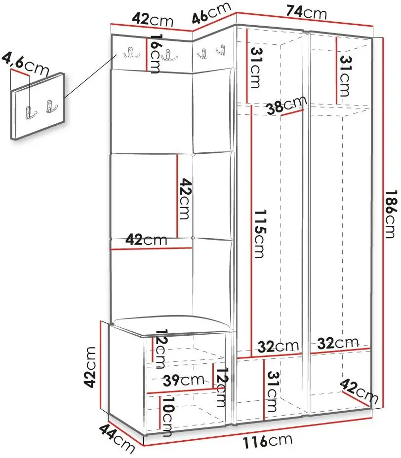 Antreu de colt Mirjan24 Towiro Slim/Orion XXIV (White/Blue) - 2