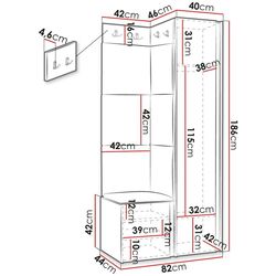 Antreu de colt Mirjan24 Towiro Slim/Orion XXV (White/Gray) Thumb