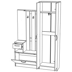 Antreu МЛ-Мебель ML-4 Var1 1.42m (Craft Oak White) Thumb