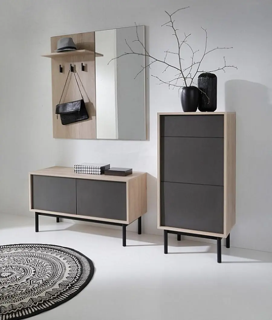 Прихожая Mobhaus Bergen BGD104 (Jackson Hickory Oak/Graphite) - 2