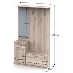 Прихожая Mobhaus Noko-Singa 04 (Sonoma Oak) Thumb