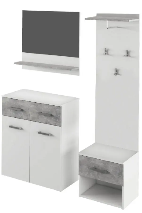 Antreu Mobhaus Sima (White/Concrete)