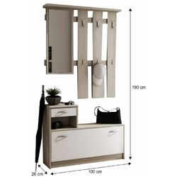 Прихожая Mobhaus Vira-Mecki (Sonoma Oak/White) Thumb