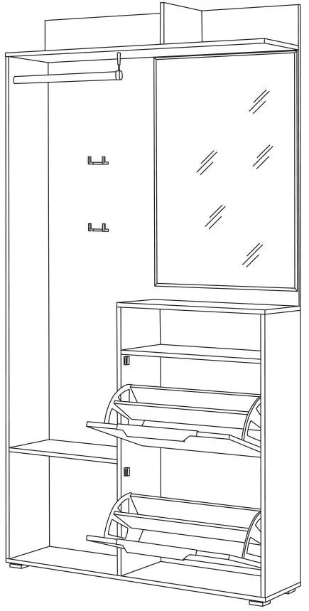 Прихожая Mobi Темпо 10.13 (Дуб Винтаж Оксид/Шёлковый камень) - 2