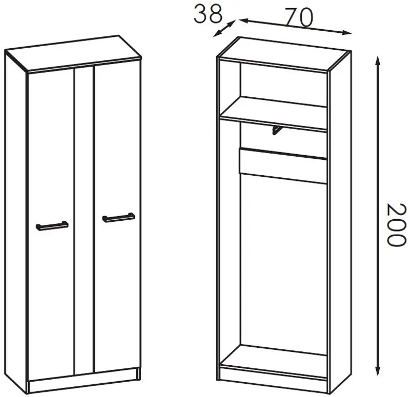 Antreu Modern Karolina 3 (Craft Oak White/Craft Oak Gray)
