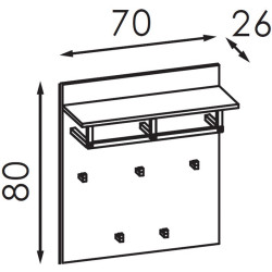 Прихожая Modern Karolina 3 (Craft Oak White/Slate Gray) Thumb