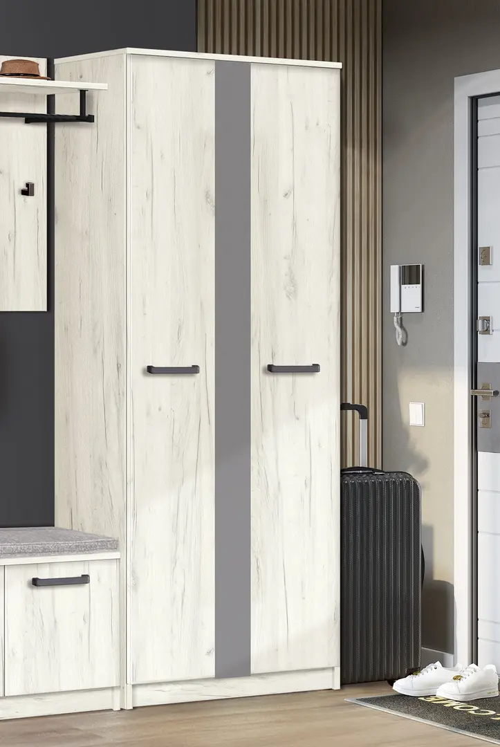 Прихожая Modern Karolina 6 (Craft Oak White/Slate Gray)
