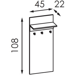 Antreu Modern Komfi 1 (Brandy Castello Oak/Craft Oak White) Thumb