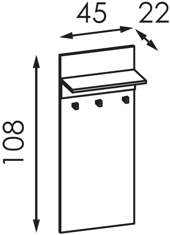 Antreu Modern Komfi 1 (Craft Oak White)