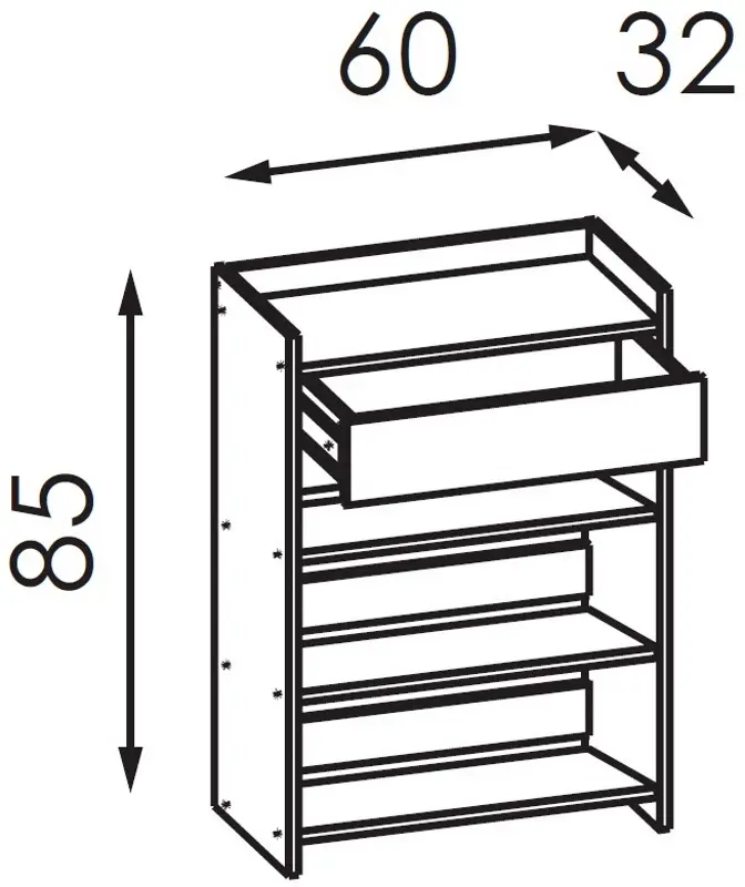 Antreu Modern Komfi 2 (Craft Oak White)