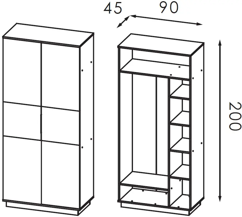 Прихожая Modern Visit New 2 (Cashmere/Craft Oak Gray)