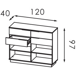 Прихожая Modern Visit New 2 (Craft Oak White/Slate Grey) Thumb