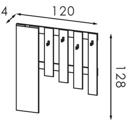 Прихожая Modern Visit New 3 (Craft Oak White/Slate Grey) Thumb