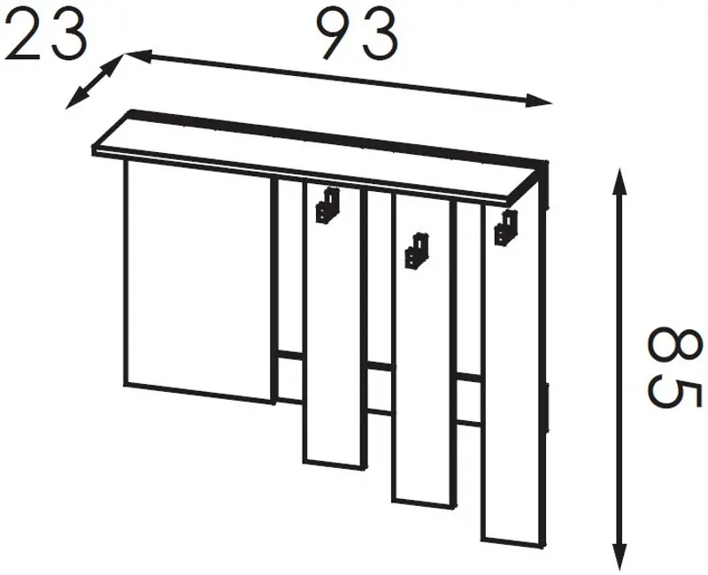 Прихожая Modern Visit New 4 (Craft Oak White/Slate Grey)
