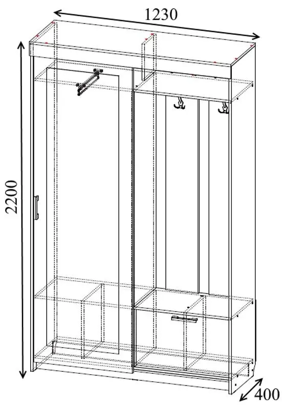 Antreu Просто хорошая мебель №1 (Wenge Oak/Milky Oak) - 2