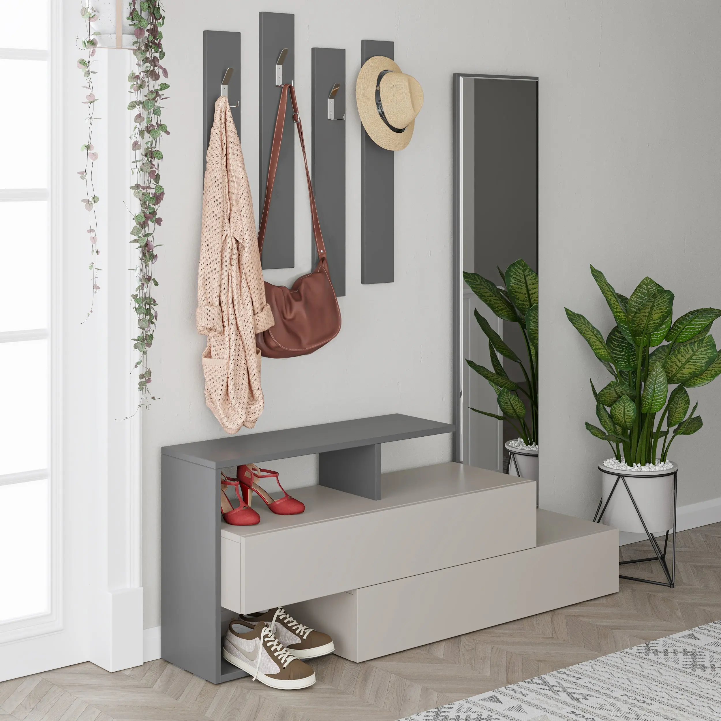 Прихожая Showdeko Ramda (Light Mocha/Anthracite) - 2