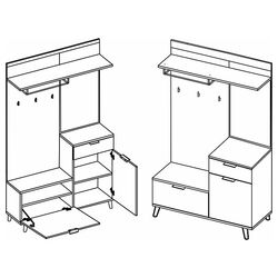Antreu Signal Staw P-009 (Artisan Oak/White Matt) Thumb