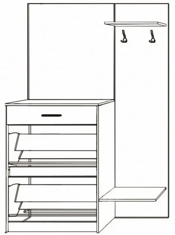 Antreu Sokme Denver (Grey Craft Oak/White) - 3