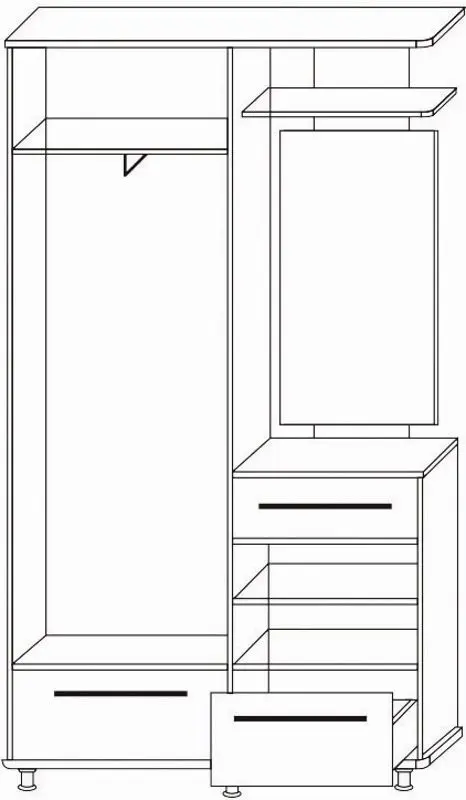 Прихожая Sokme Ниагара (Дуб Сонома/Белый) - 2