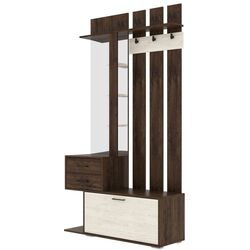 Cuier cu oglinda SV-Mebel Skandi (Dark April Oak/Hickory Light)