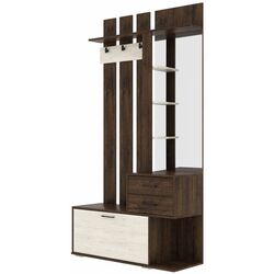 Cuier cu oglinda SV-Mebel Skandi Dark April Oak/Hickory Light (opusa)