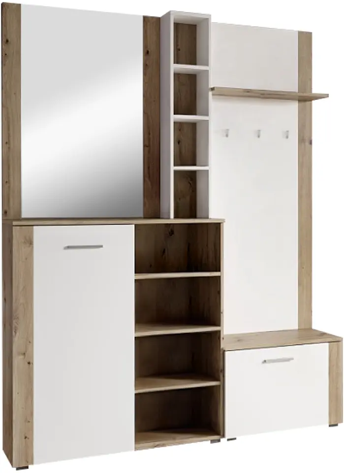 Прихожая Tempo Kondela Fandu (White/Artisan Oak) - 2