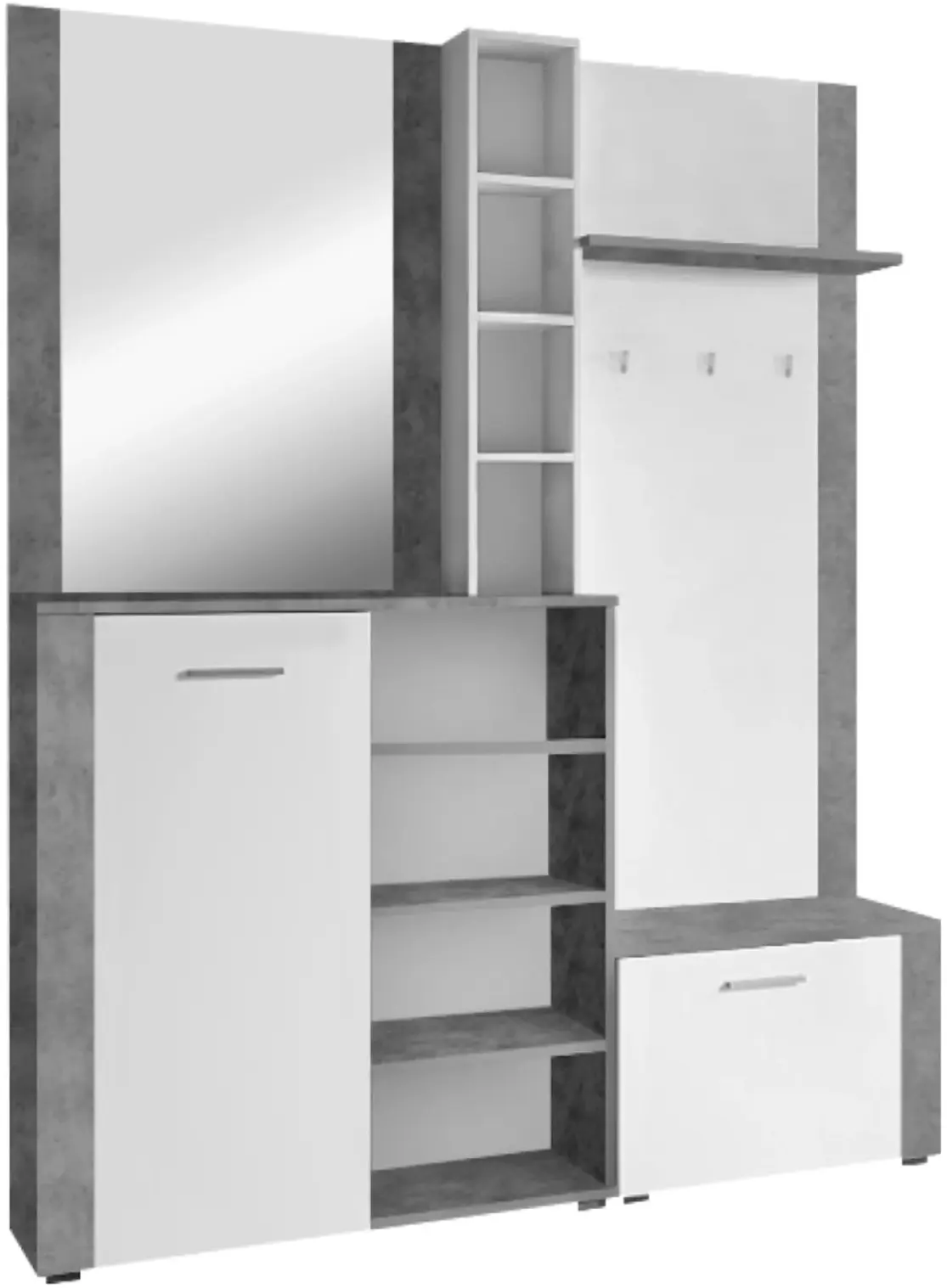 Прихожая Tempo Kondela Fandu (White/Сoncrete) - 2