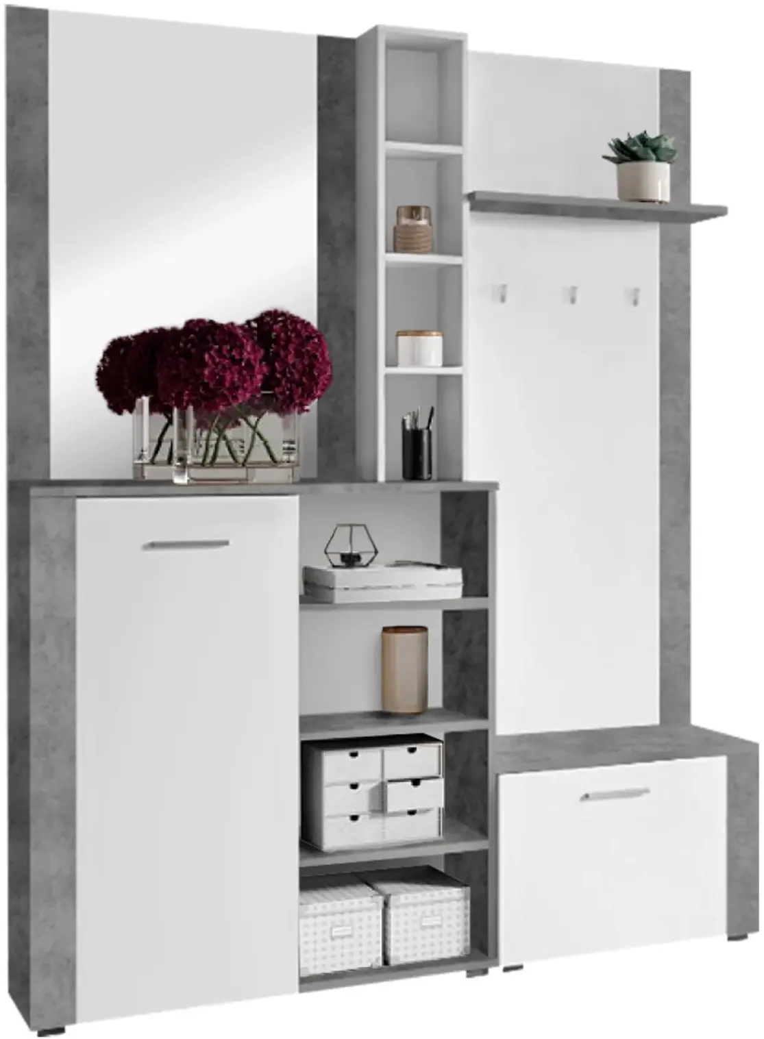 Прихожая Tempo Kondela Fandu (White/Сoncrete) - 3