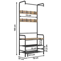 Antreu Tempo Kondela Kelam (Wood Rustic/Black) Thumb