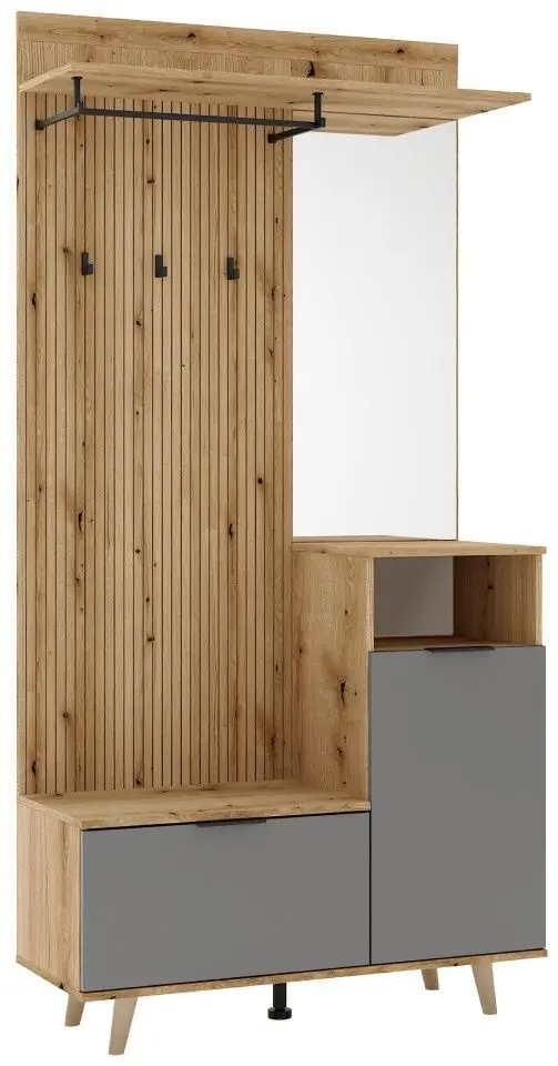 Прихожая Tempo Kondela Nordi (Evoke Oak/Graphite)