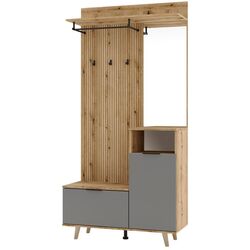 Прихожая Tempo Kondela Nordi (Evoke Oak/Graphite) Thumb