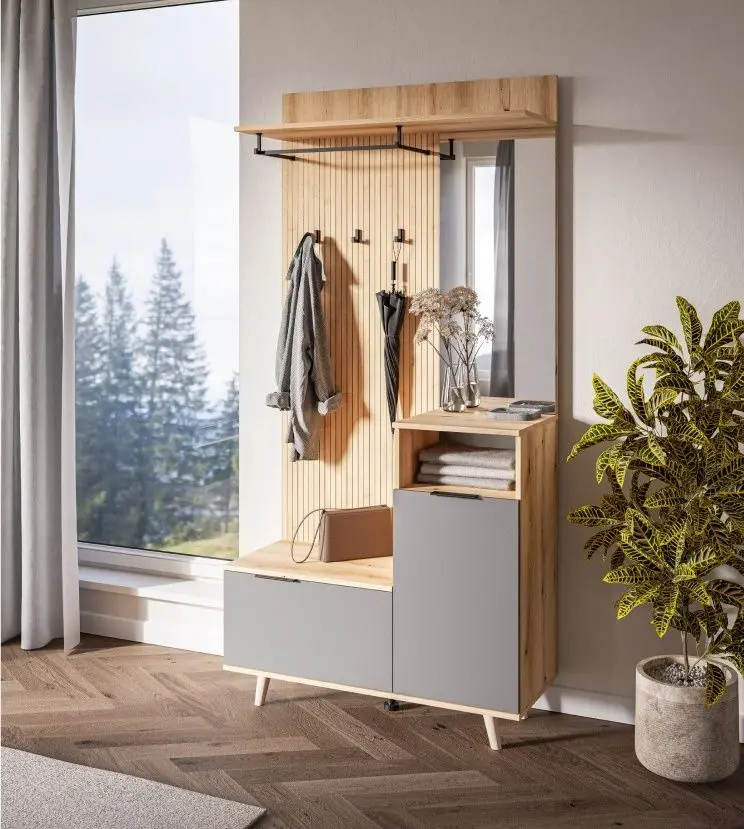 Прихожая Tempo Kondela Nordi (Evoke Oak/Graphite)