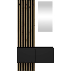 Прихожая Tempo Kondela Rebeka (Black/Artisan Oak) Thumb