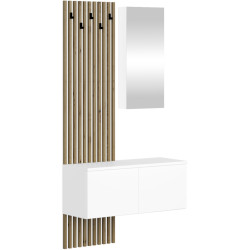 Прихожая Tempo Kondela Rebeka (White/Artisan Oak) Thumb