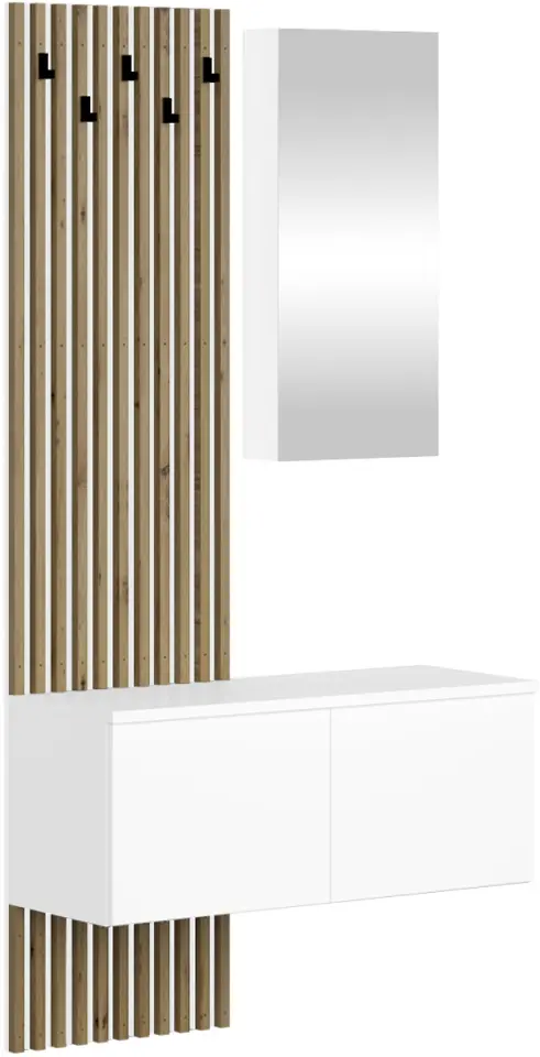 Прихожая Tempo Kondela Rebeka (White/Artisan Oak) - 2