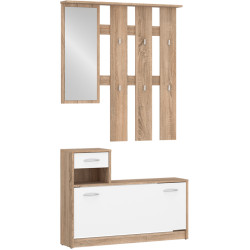 Прихожая Tempo Kondela Vira-Mecki New (Sonoma Oak/White) Thumb