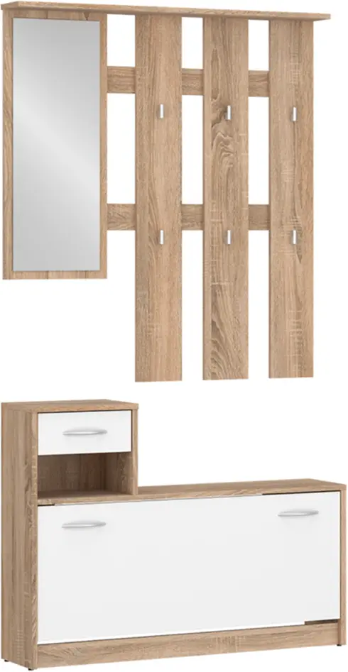 Прихожая Tempo Kondela Vira-Mecki New (Sonoma Oak/White)