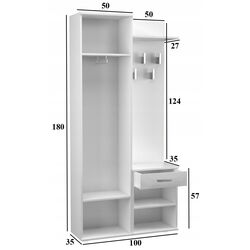 Прихожая TopEshop Duo 100 (Anthracite/Artisan Oak) Thumb