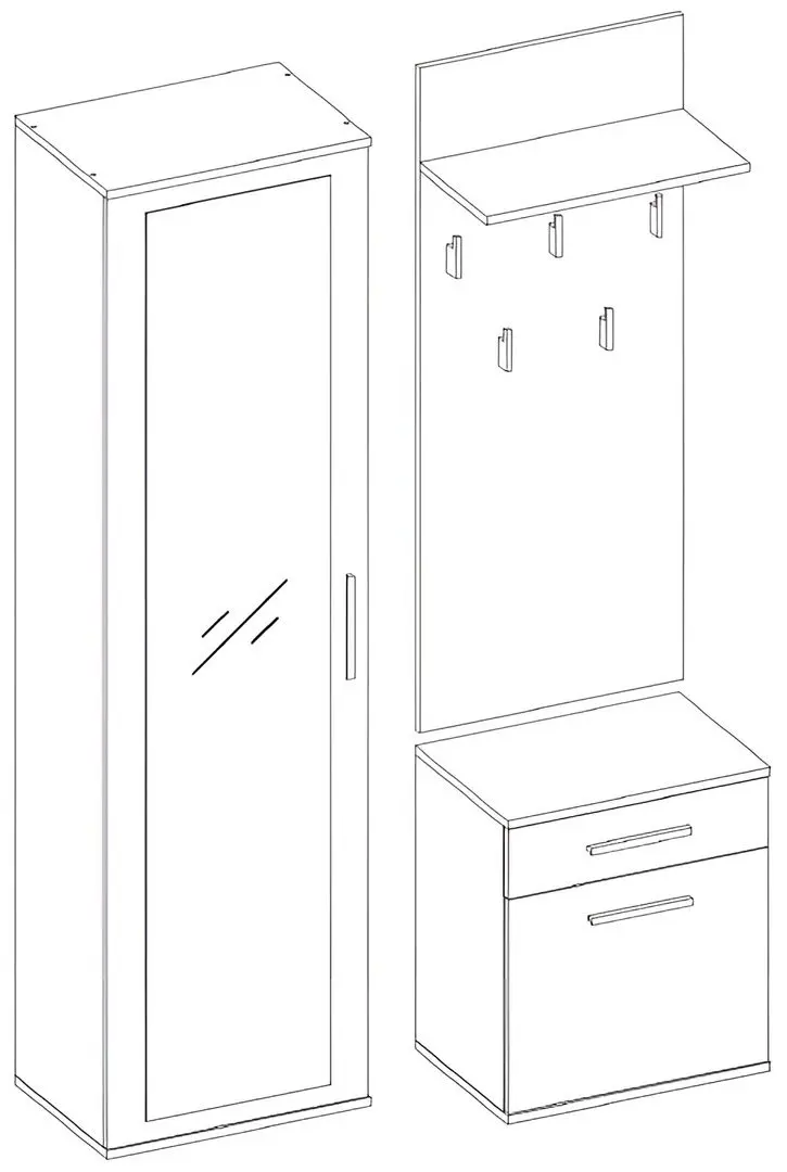 Прихожая TopEshop Duo 100 (Anthracite/Artisan Oak)