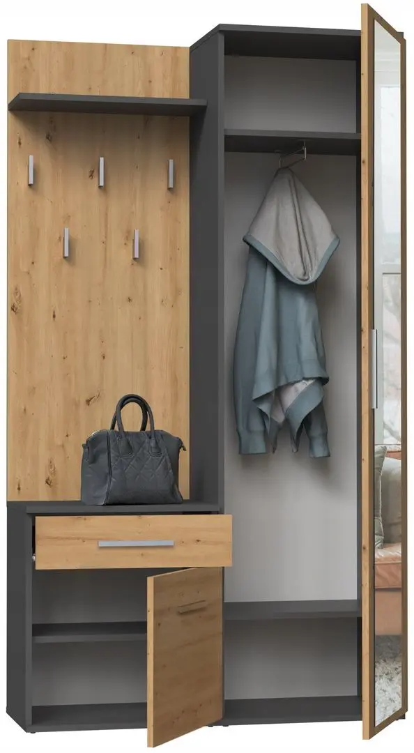 Прихожая TopEshop Duo 100 (Anthracite/Artisan Oak)