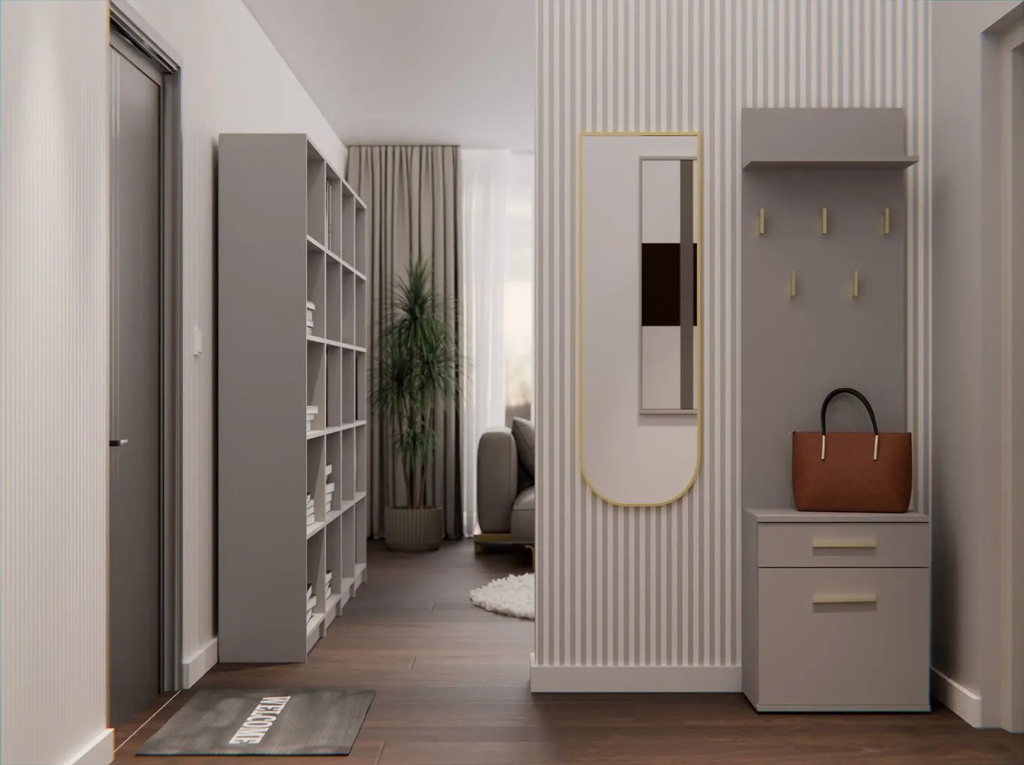 Прихожая TopEshop Duo 35x50x180 (Clay)