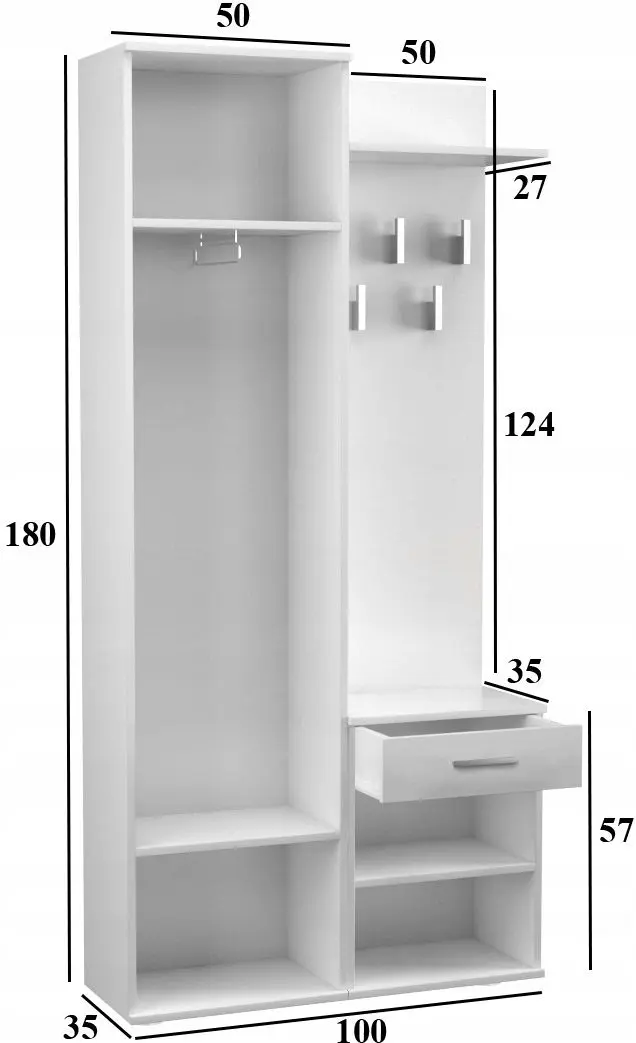 Прихожая TopEshop Duo 100 (White Matt)