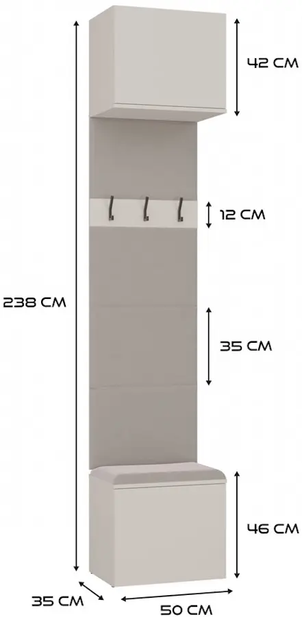 Прихожая TopEshop Haga 1SZ (Cashmere) - 9