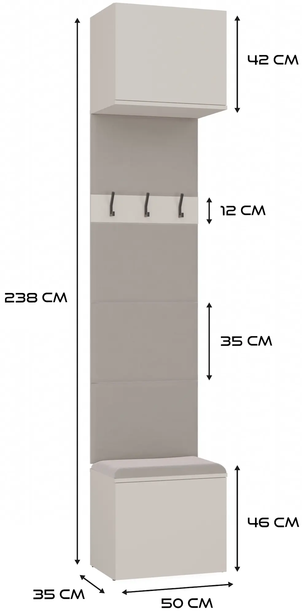 Прихожая TopEshop Haga II 1SZ1W (Cashmere) - 10