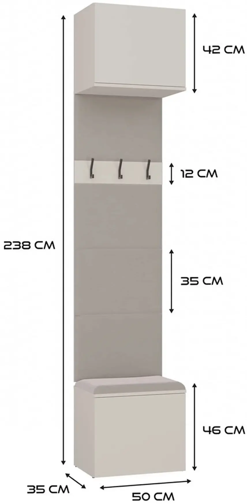 Прихожая TopEshop Haga IV 3SZ1W (Cashmere) - 10