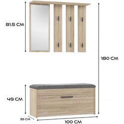 Прихожая TopEshop Parma 100x180 (Sonoma Oak) Thumb